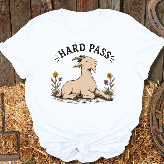 Printify T-Shirt White / S Hard Pass Tee