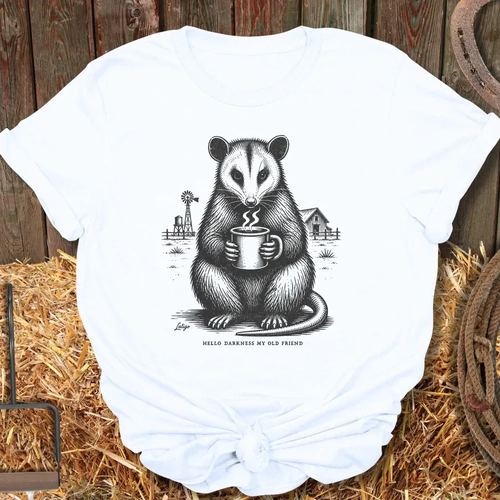 Printify T-Shirt White / S Hello Darkness Tee