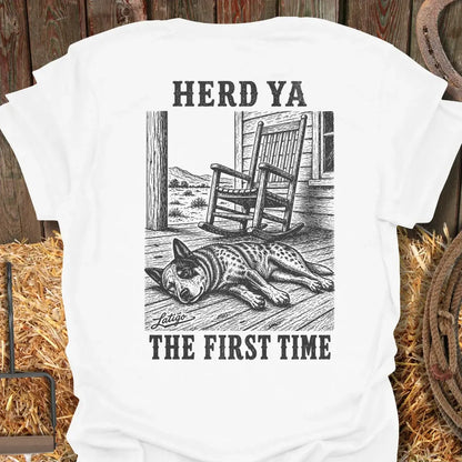 Printify T-Shirt White / S Herd Ya Tee