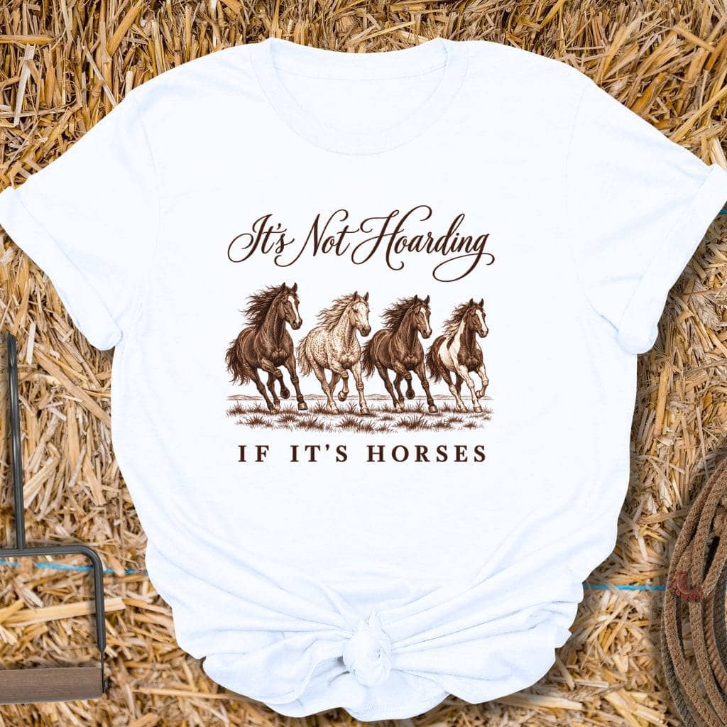 Printify T-Shirt White / S Horse Hoarder Tee