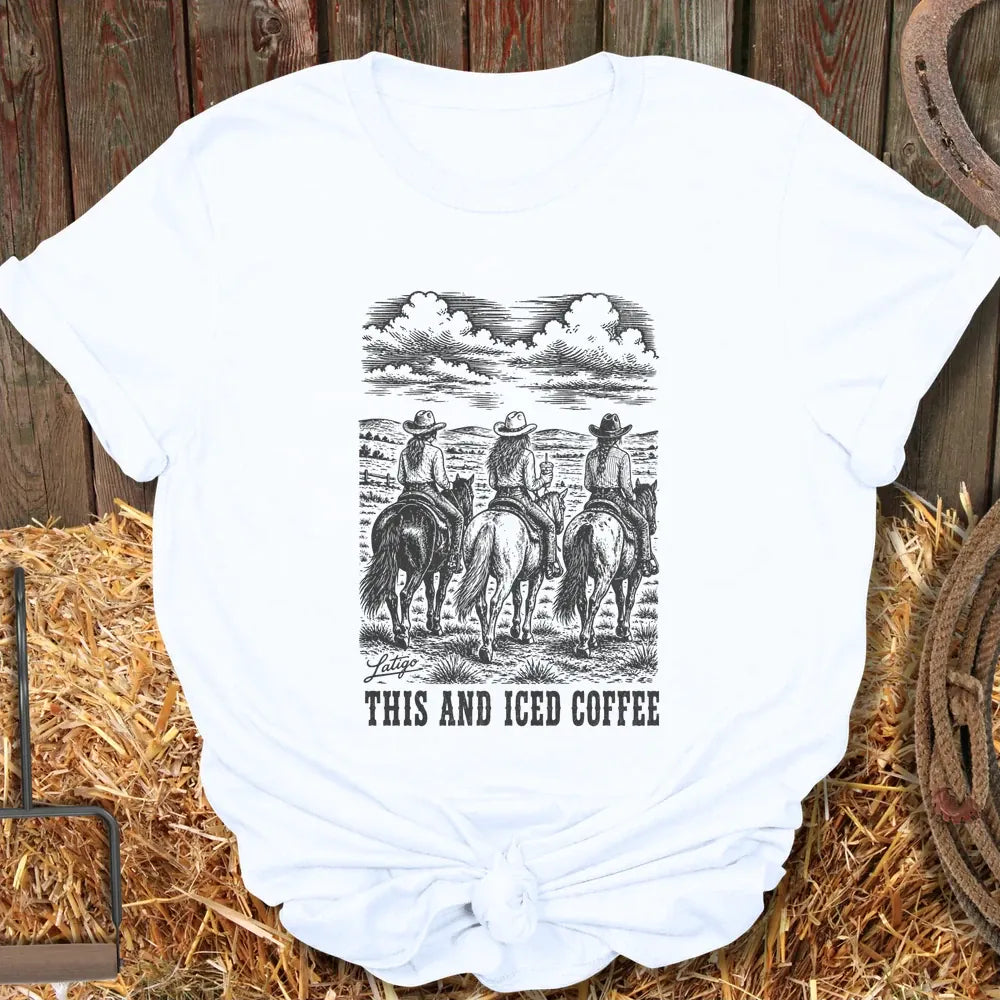 Printify T-Shirt White / S Iced Coffee Tee