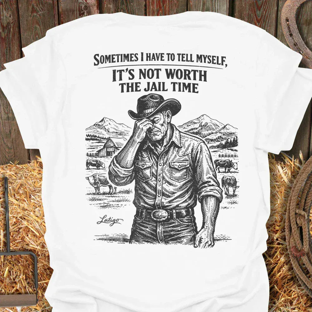 Printify T-Shirt White / S Jail Time Tee