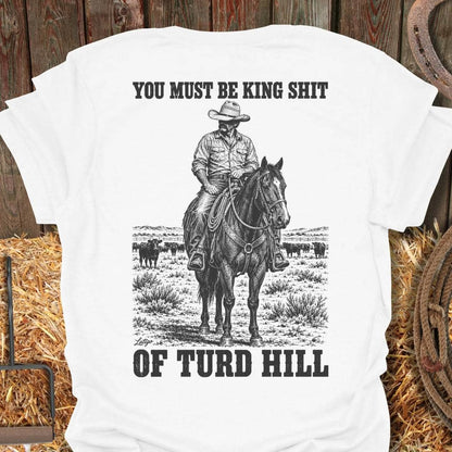 Printify T-Shirt White / S King Shit Tee