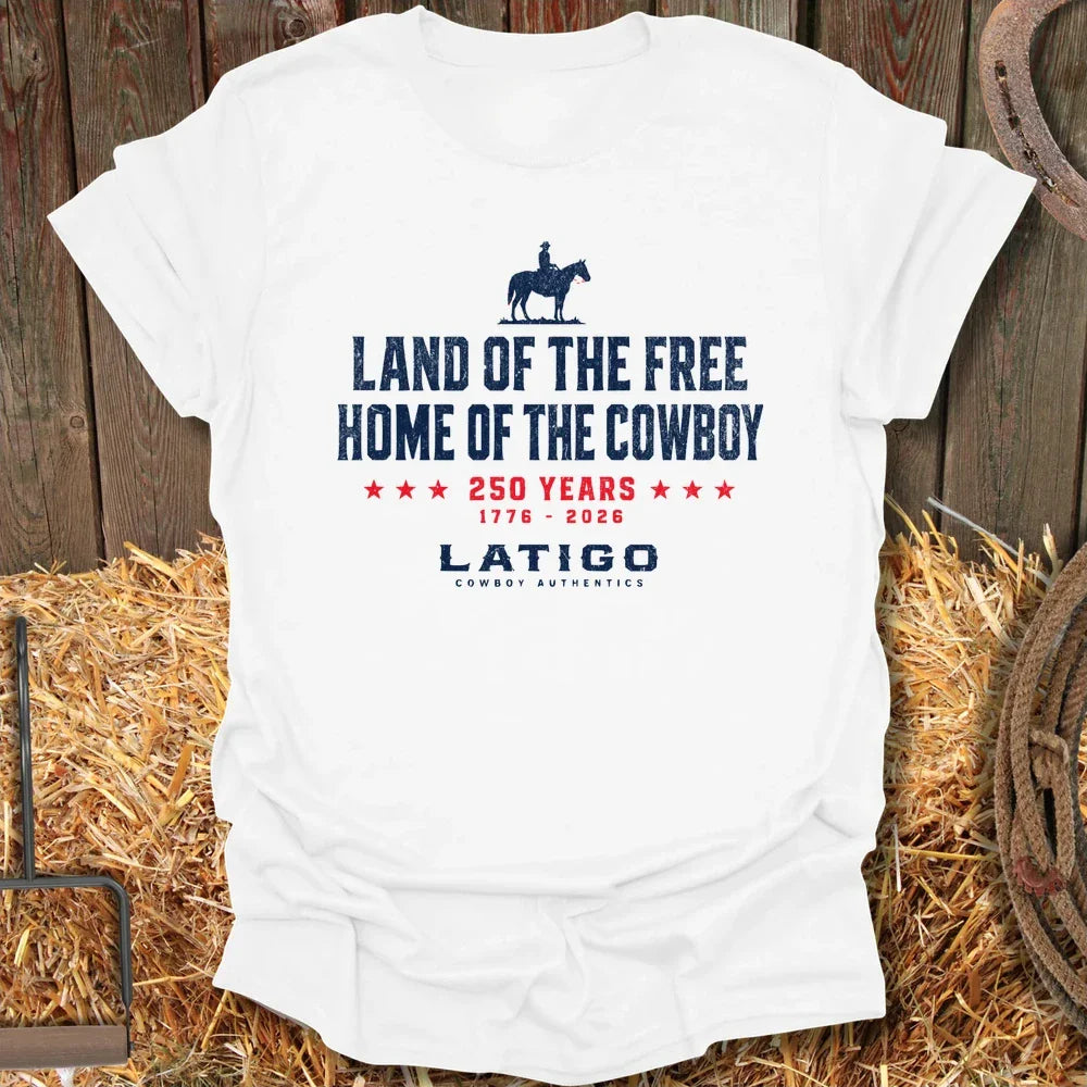 Printify T-Shirt White / S Land Of The Free Light Tee