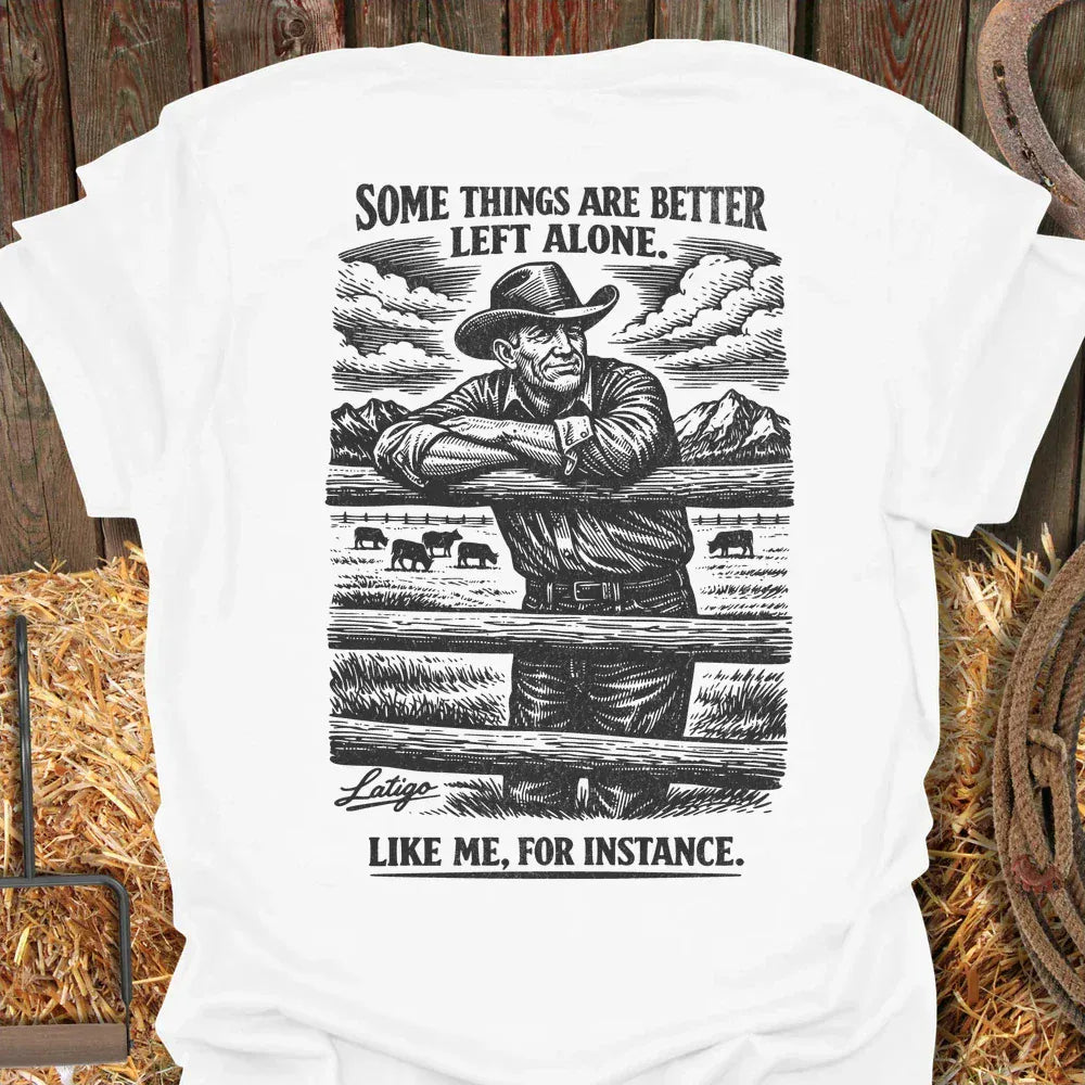 Printify T-Shirt White / S Left Alone Tee