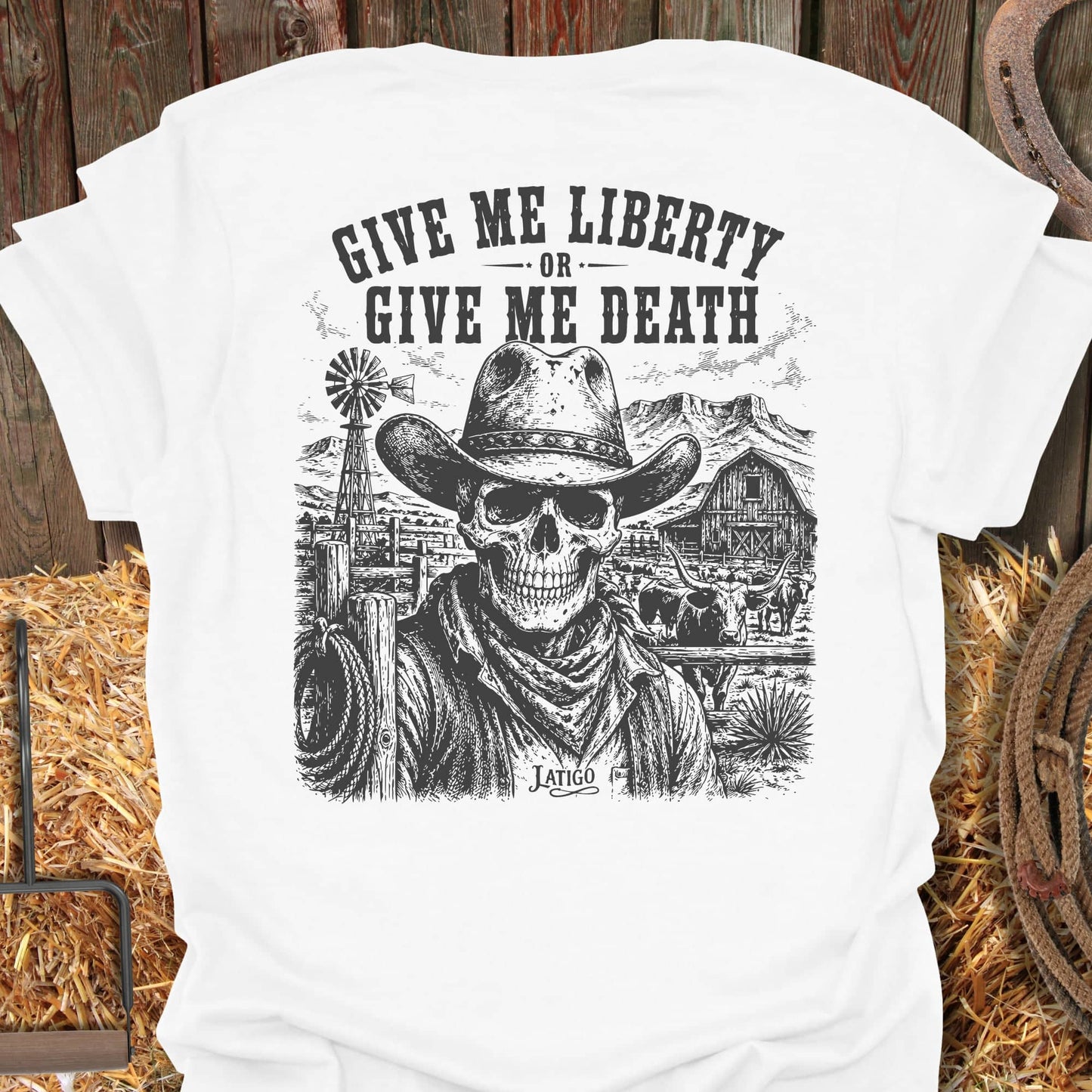 Printify T-Shirt White / S Liberty Tee