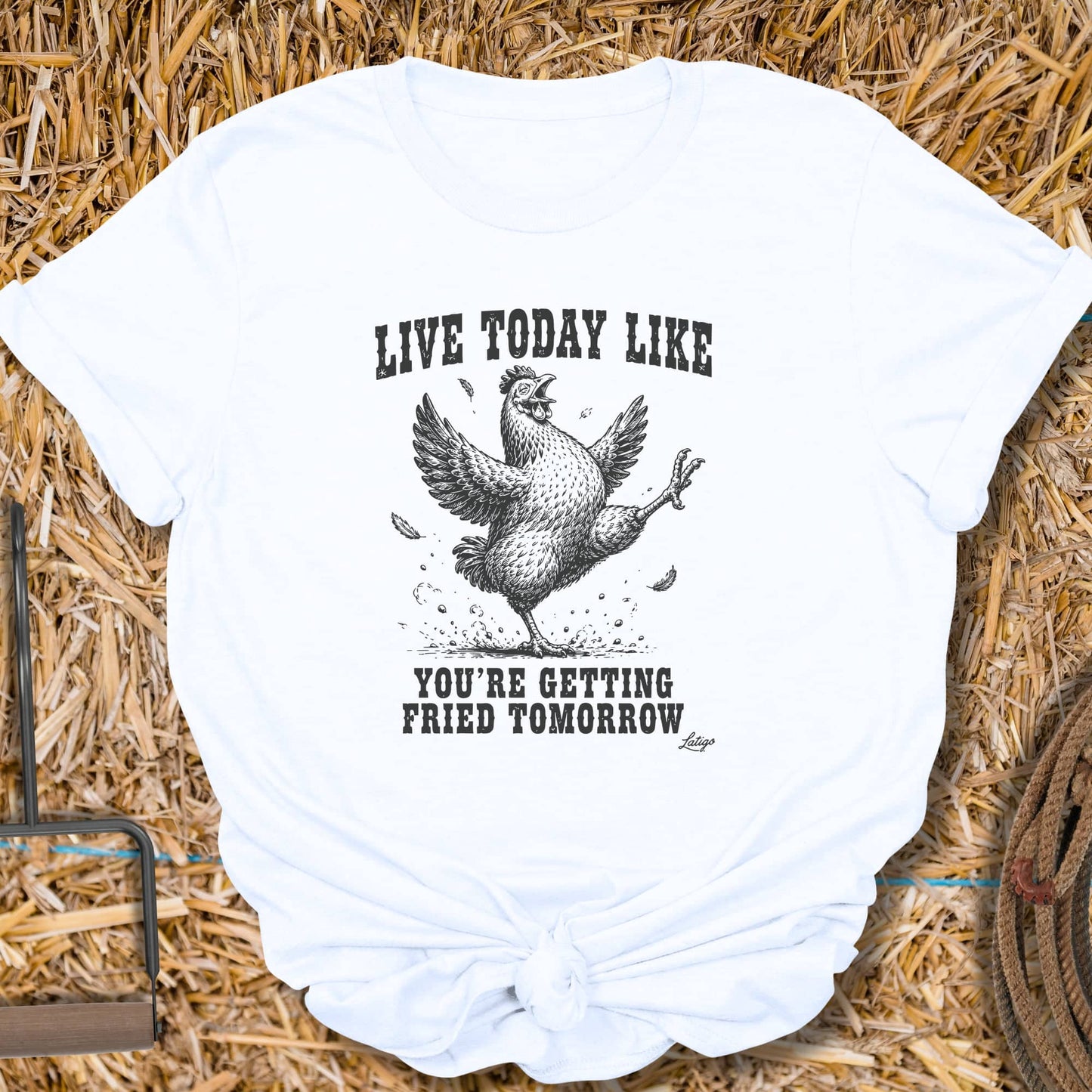 Printify T-Shirt White / S Live Today Tee