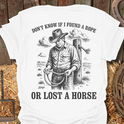 Printify T-Shirt White / S Lost A Horse Tee