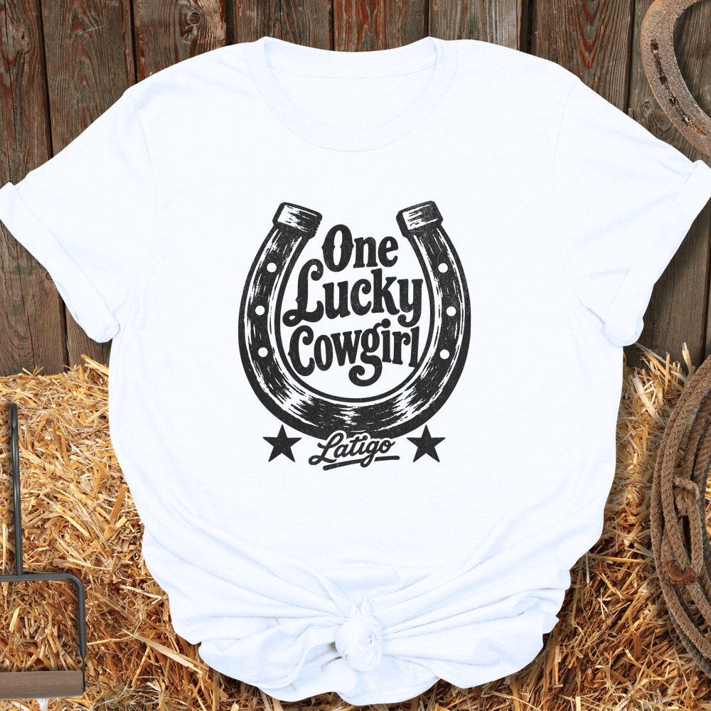 Printify T-Shirt White / S Lucky Cowgirl Tee