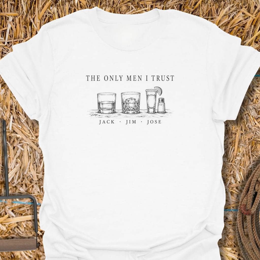 Printify T-Shirt White / S Men I Trust Tee