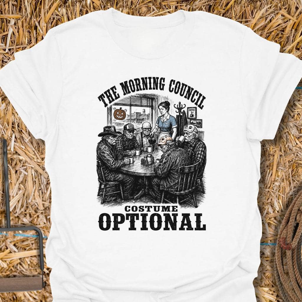 Printify T-Shirt White / S Morning Council Tee