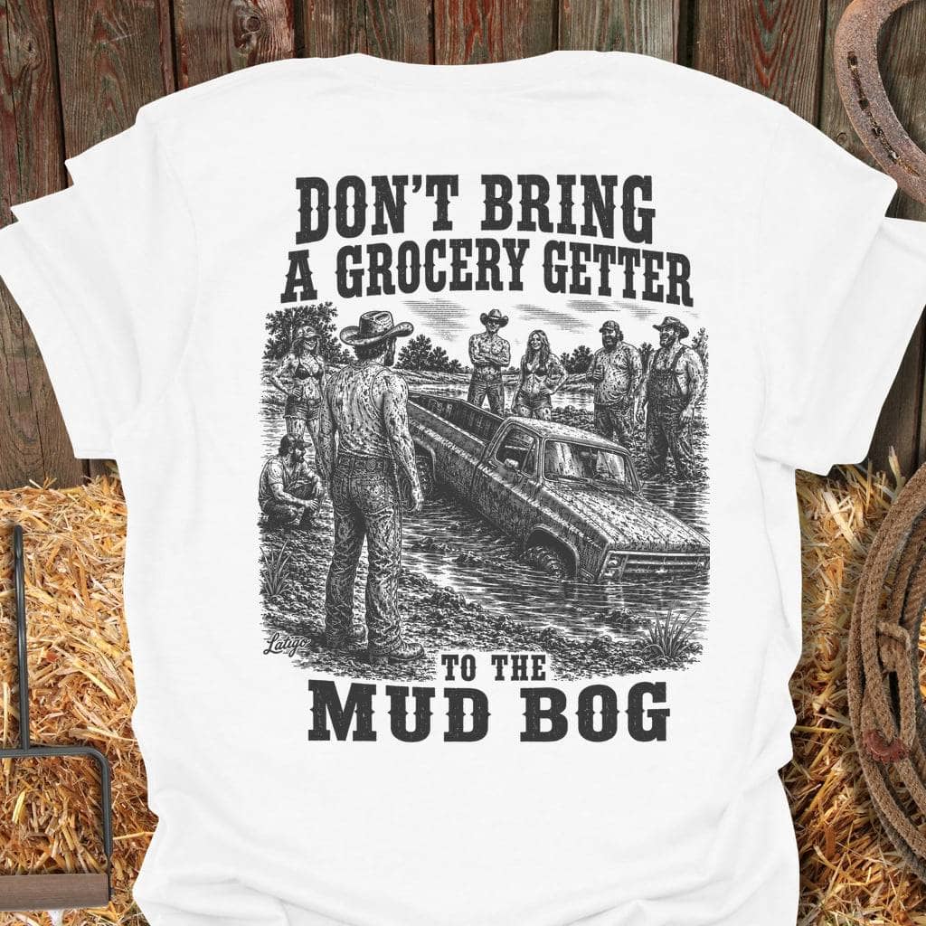 Printify T-Shirt White / S Mud Bog Tee