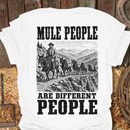 Printify T-Shirt White / S Mule People Tee