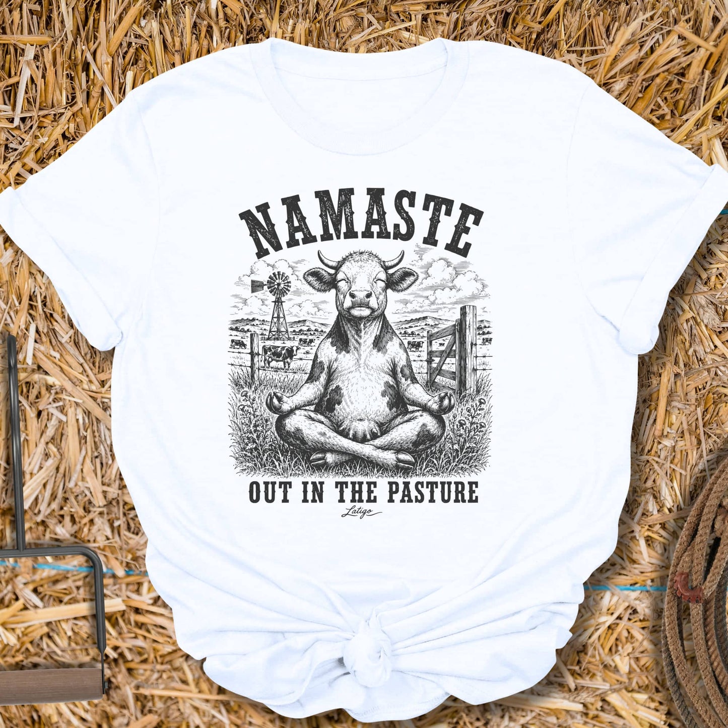 Printify T-Shirt White / S Namaste Tee