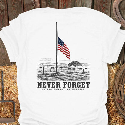 Printify T-Shirt White / S Never Forget Tee