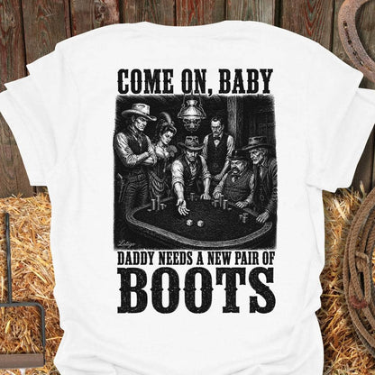 Printify T-Shirt White / S New Boots Tee