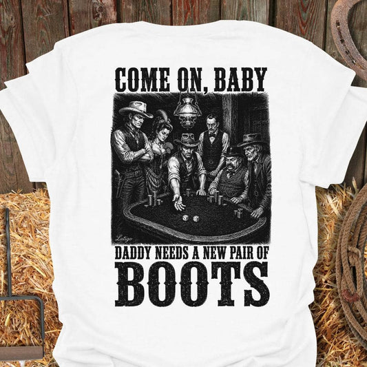 Printify T-Shirt White / S New Boots Tee
