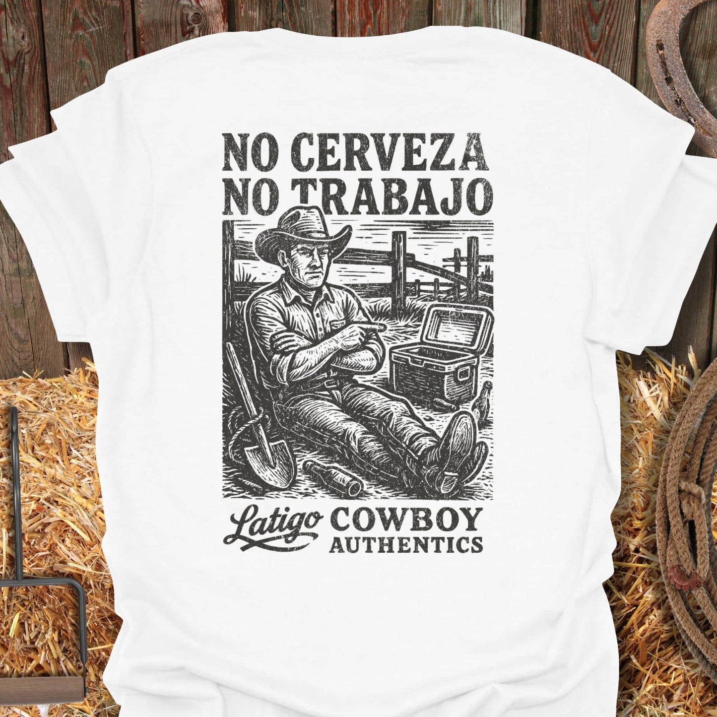 Printify T-Shirt White / S No Trabajo Tee