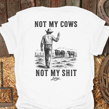 Printify T-Shirt White / S Not My Cows Front Tee