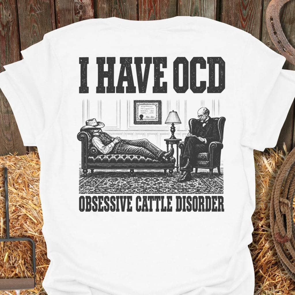 Printify T-Shirt White / S Obsessive Cattle Tee