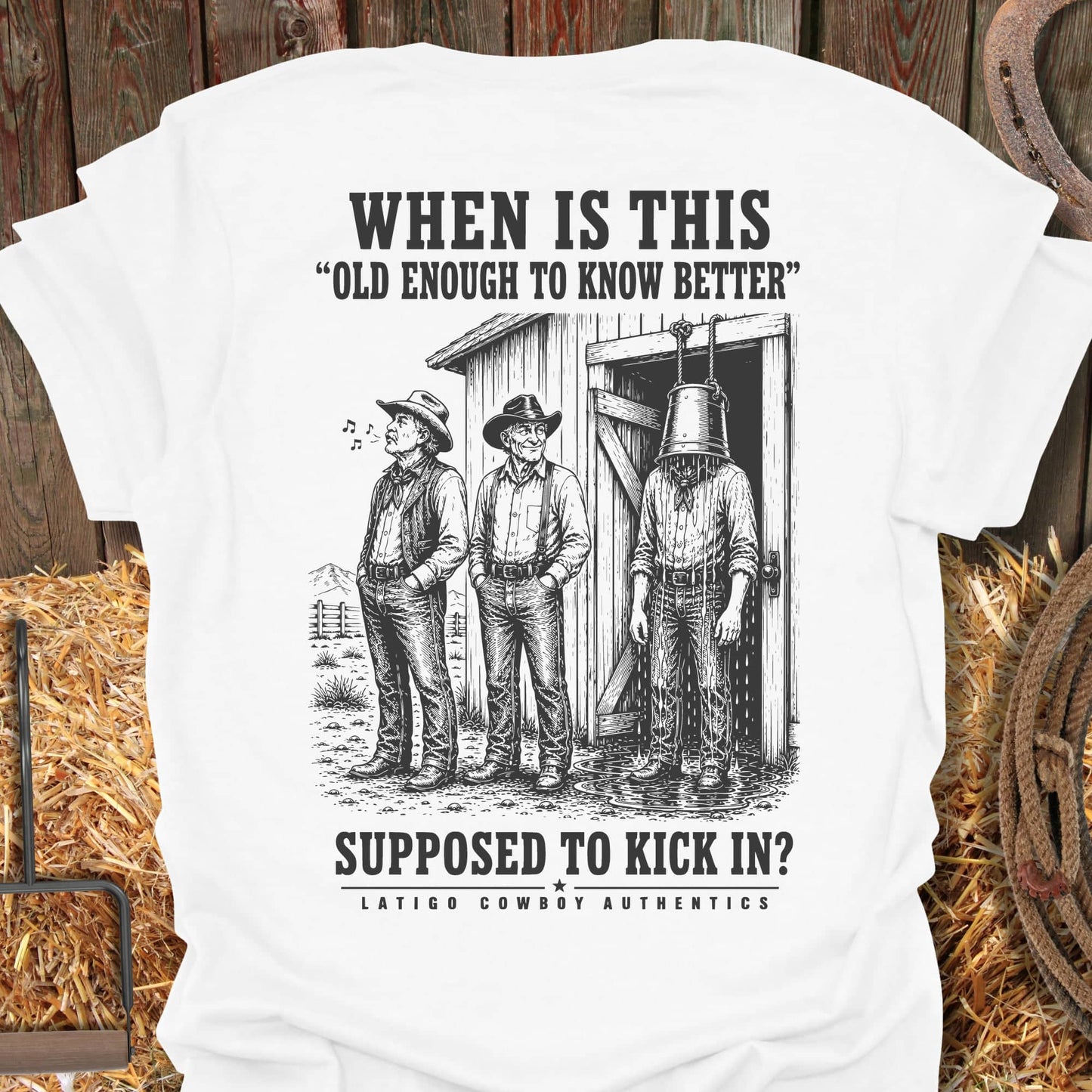 Printify T-Shirt White / S Old Enough Tee
