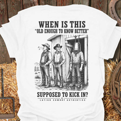 Printify T-Shirt White / S Old Enough Tee