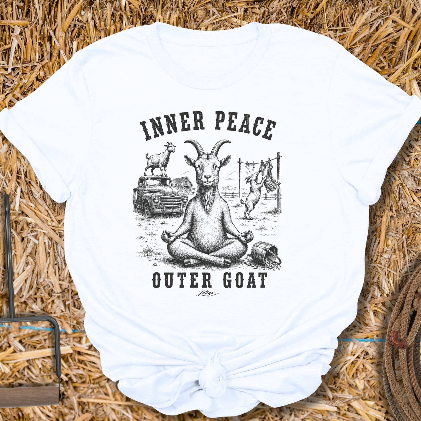 Printify T-Shirt White / S Outer Goat Tee