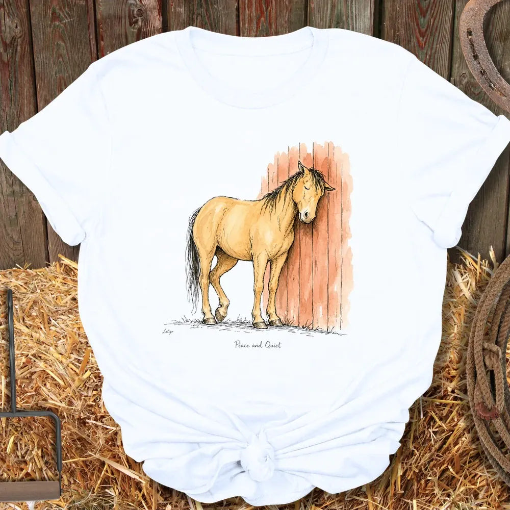 Printify T-Shirt White / S Peace And Quiet Tee