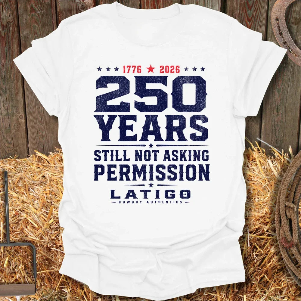 Printify T-Shirt White / S Permission Tee