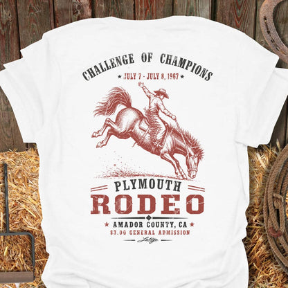 Printify T-Shirt White / S Plymouth Rodeo Tee