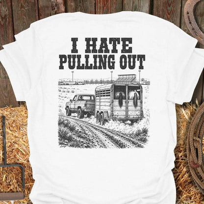 Printify T-Shirt White / S Pulling Out Tee