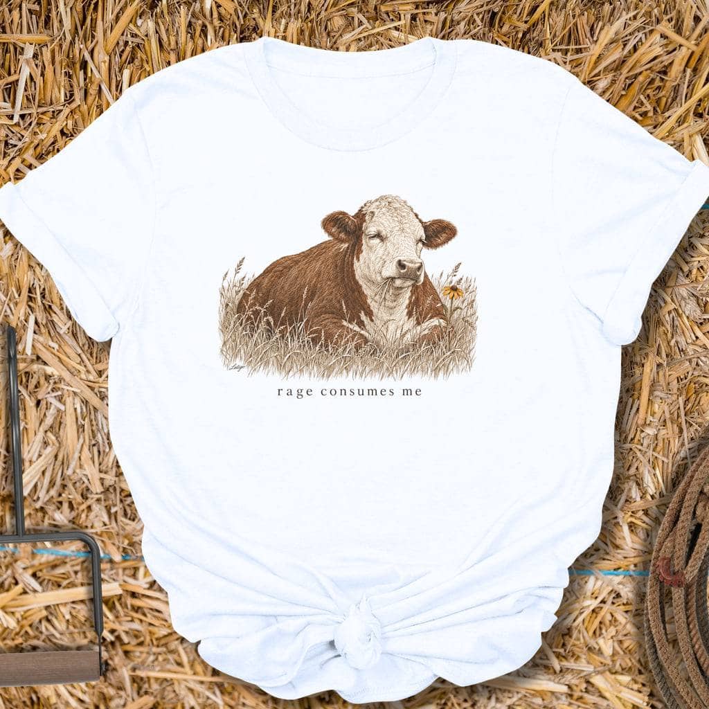 Printify T-Shirt White / S Rage Tee