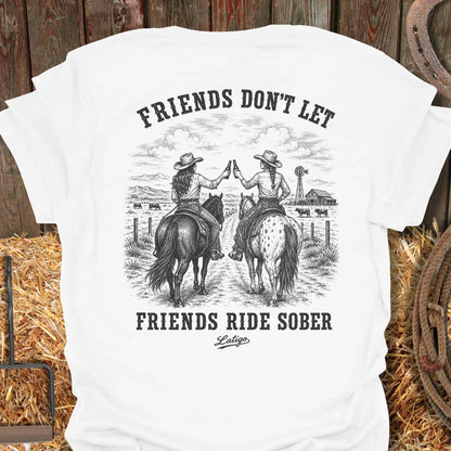 Printify T-Shirt White / S Ride Sober Tee
