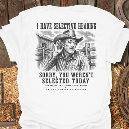 Printify T-Shirt White / S Selective Hearing Tee