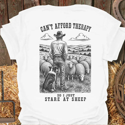 Printify T-Shirt White / S Sheep Therapy Tee