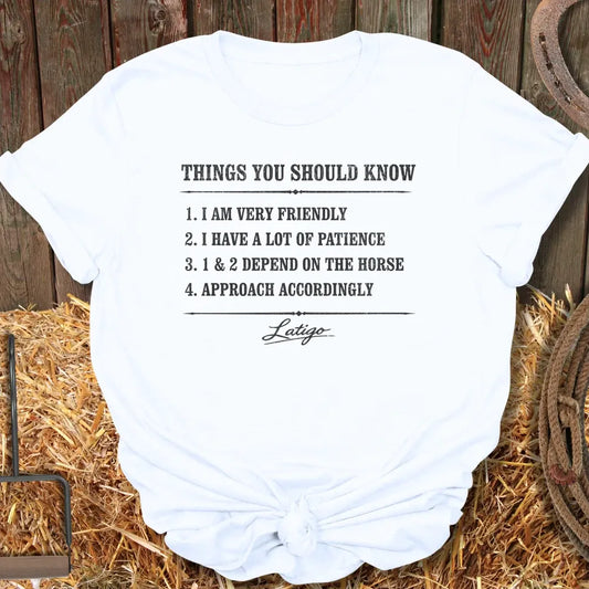 Printify T-Shirt White / S Should Know Tee