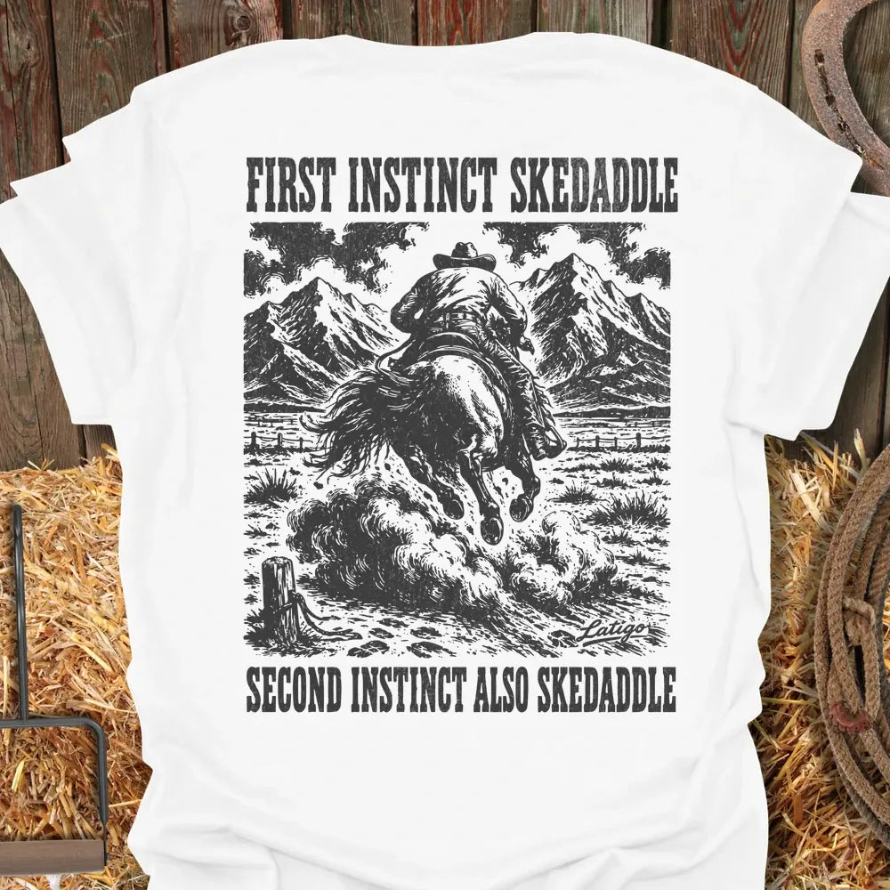 Printify T-Shirt White / S Skedaddle Tee