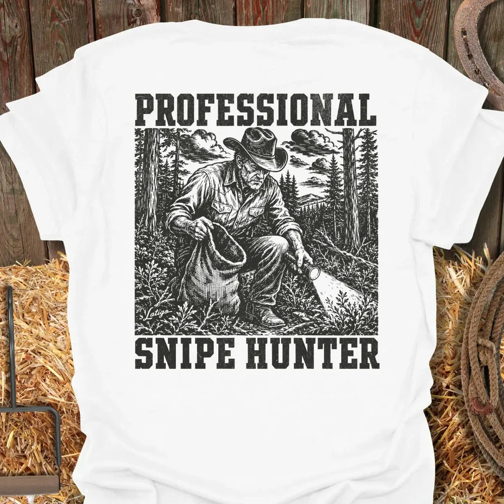 Printify T-Shirt White / S Snipe Hunter Tee