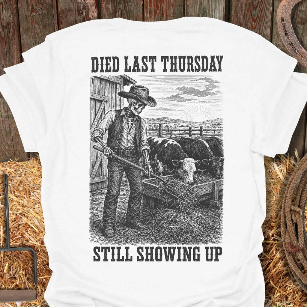 Printify T-Shirt White / S Still Showing Up Tee