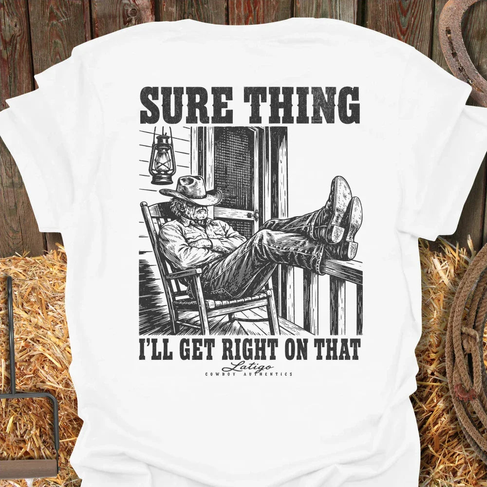 Printify T-Shirt White / S Sure Thing Tee