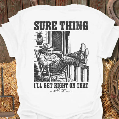 Printify T-Shirt White / S Sure Thing Tee