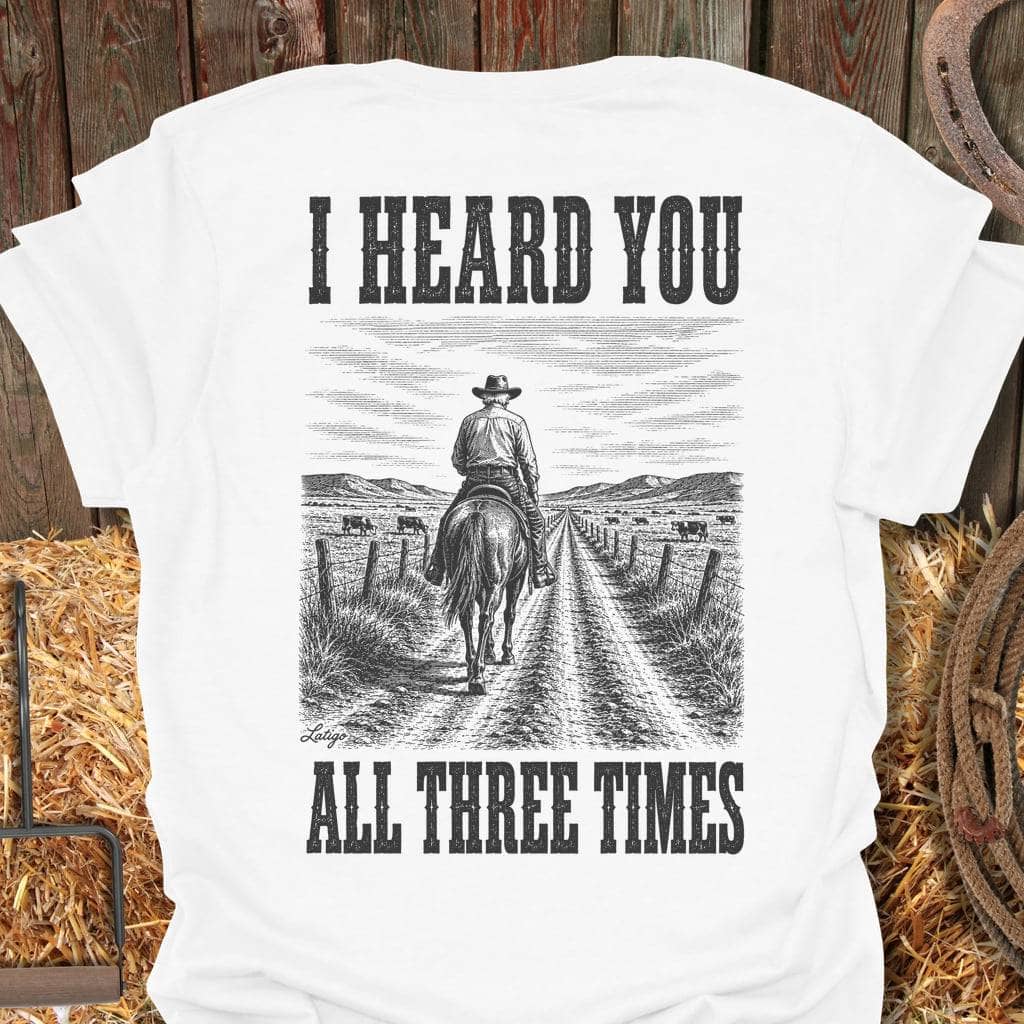 Printify T-Shirt White / S Three Times Tee