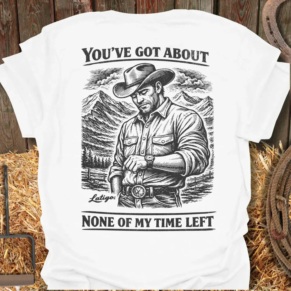 Printify T-Shirt White / S Time Left Tee