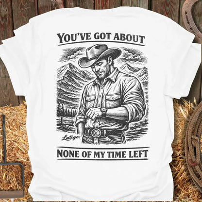 Printify T-Shirt White / S Time Left Tee