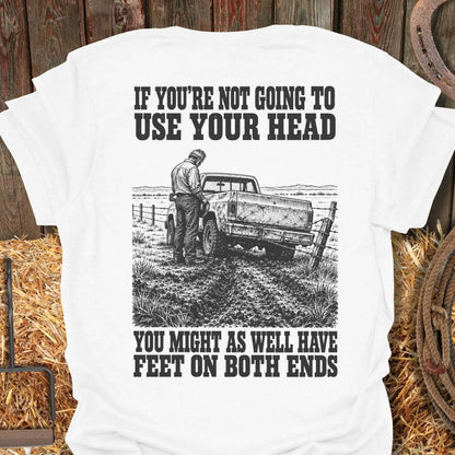 Printify T-Shirt White / S Use Your Head Tee