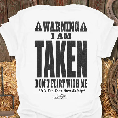 Printify T-Shirt White / S Warning Tee