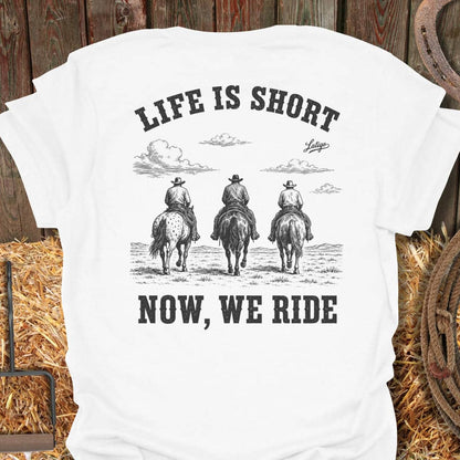 Printify T-Shirt White / S We Ride Tee