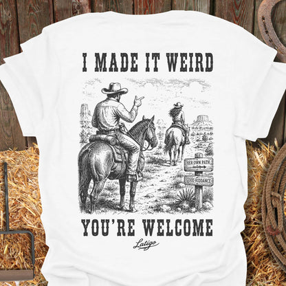 Printify T-Shirt White / S Weird Tee
