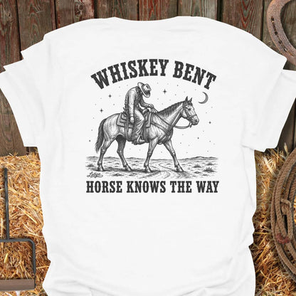 Printify T-Shirt White / S Whiskey Bent Tee