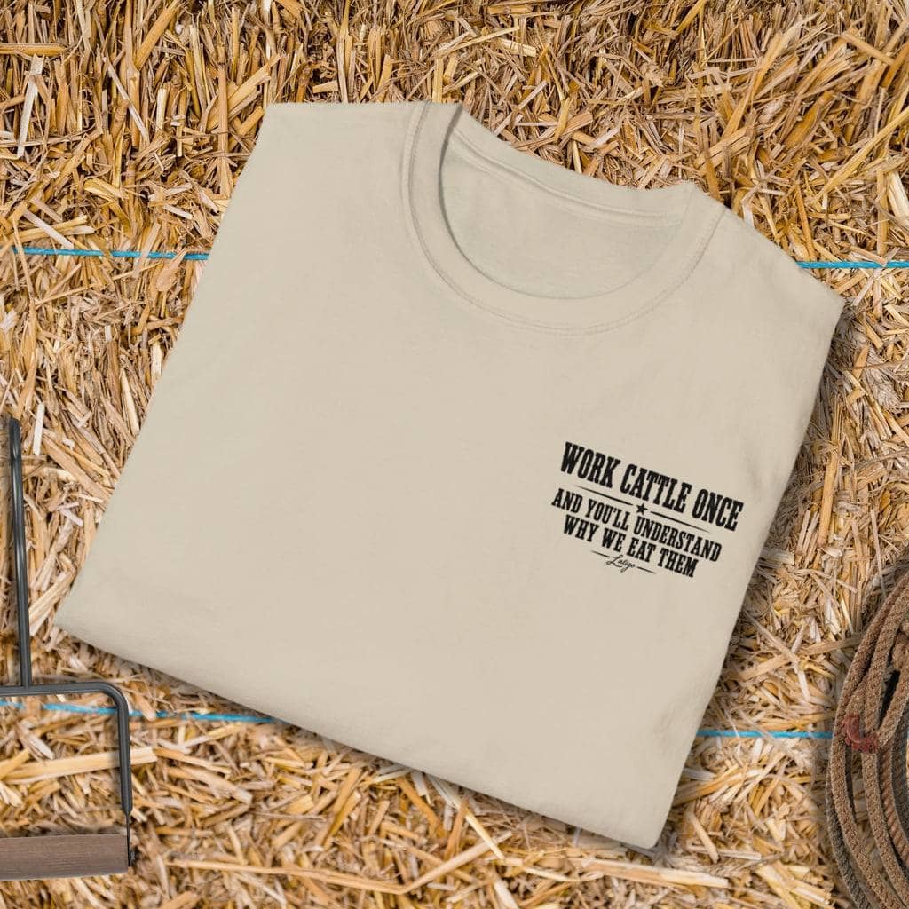 Printify T-Shirt Work Cattle Tee